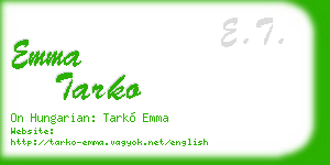 emma tarko business card